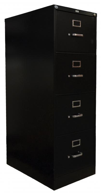 Charcoal Black Legal Vertical File Cabinet with Four Drawers